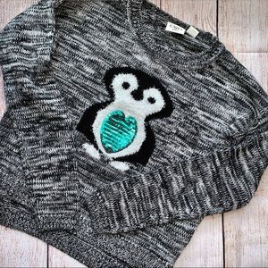 Cato Girls Size L Sequin Penguin Sweater